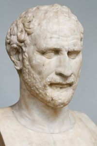 Demosthenes who received the middle finger as a fuck you gesture